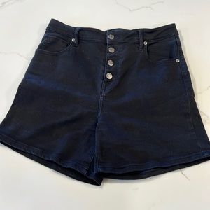 HT Denim ultra high rise black jean shorts sz 11